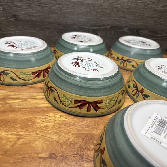 Lenox Winter Greetings Everyday 6-7/8” Cereal Soup Bowls~set Of 7 - Picture 11 of 11